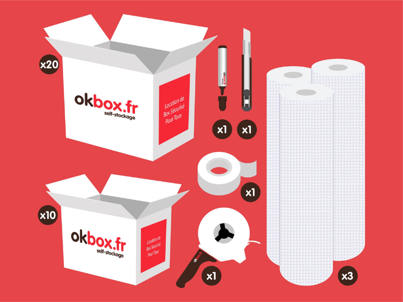 okbox garde meuble Alencon box stockage Pack L