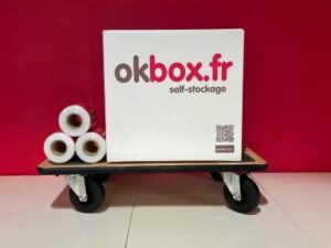 okbox garde meuble Alencon box stockage Chariot de manutention